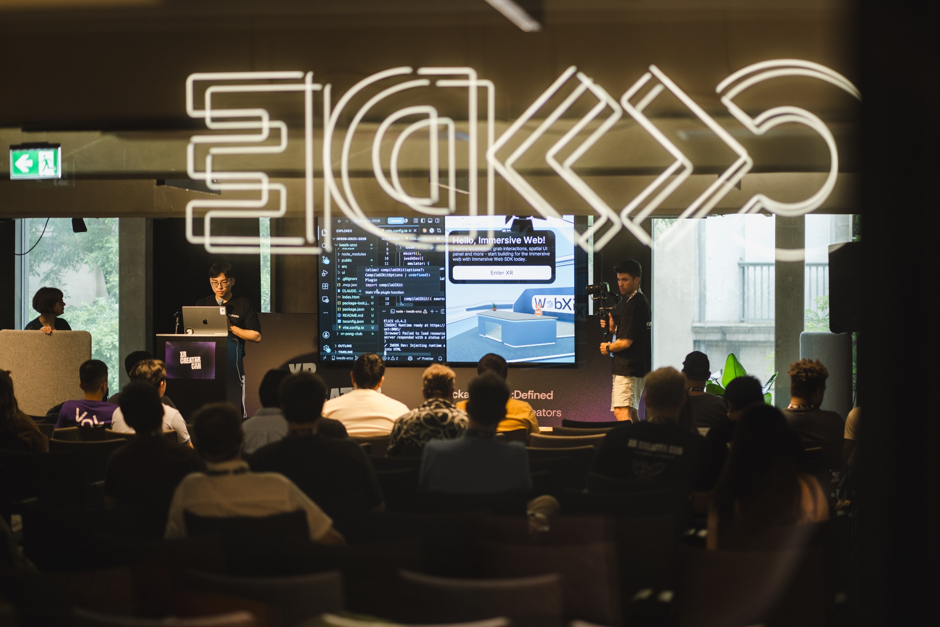 Immersive Web SDK demo on stage